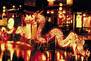 Chinese Dragons at Night
