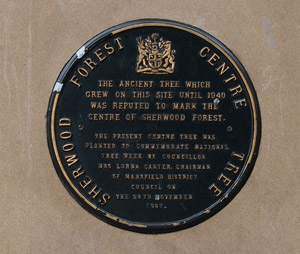 plaque sherwood forest tree