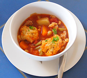 Traditional stew and dumplings © Travel About Britain