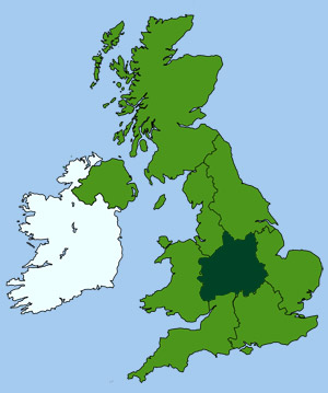 Britain Map Midlands