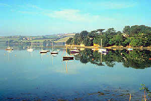 Boats in a Devon Estuary