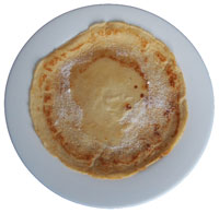 English pancake on plate