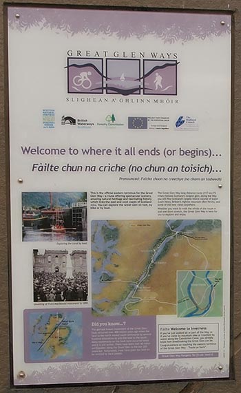 Great Glen Way Information Board
