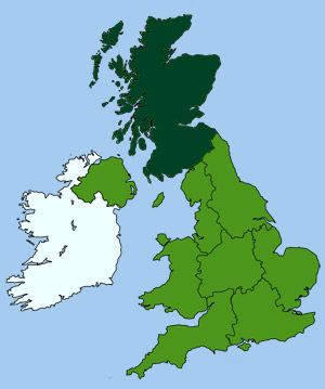 Area Map of Britain