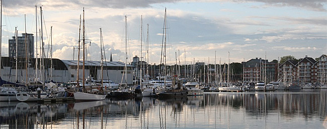 Boats in Ipswich Waterfront and Marina