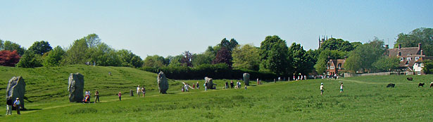 Avebury stone circle and village.